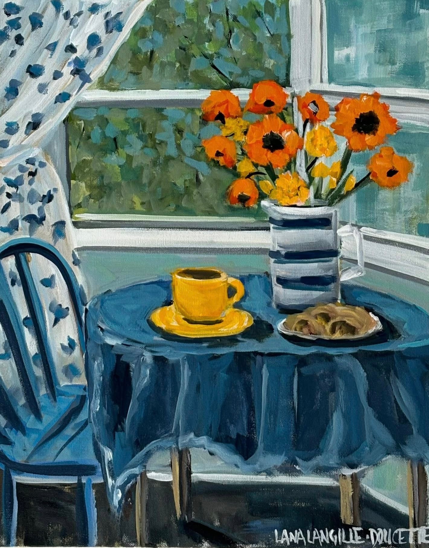 Morning routine - yellow coffee mug (sold)
