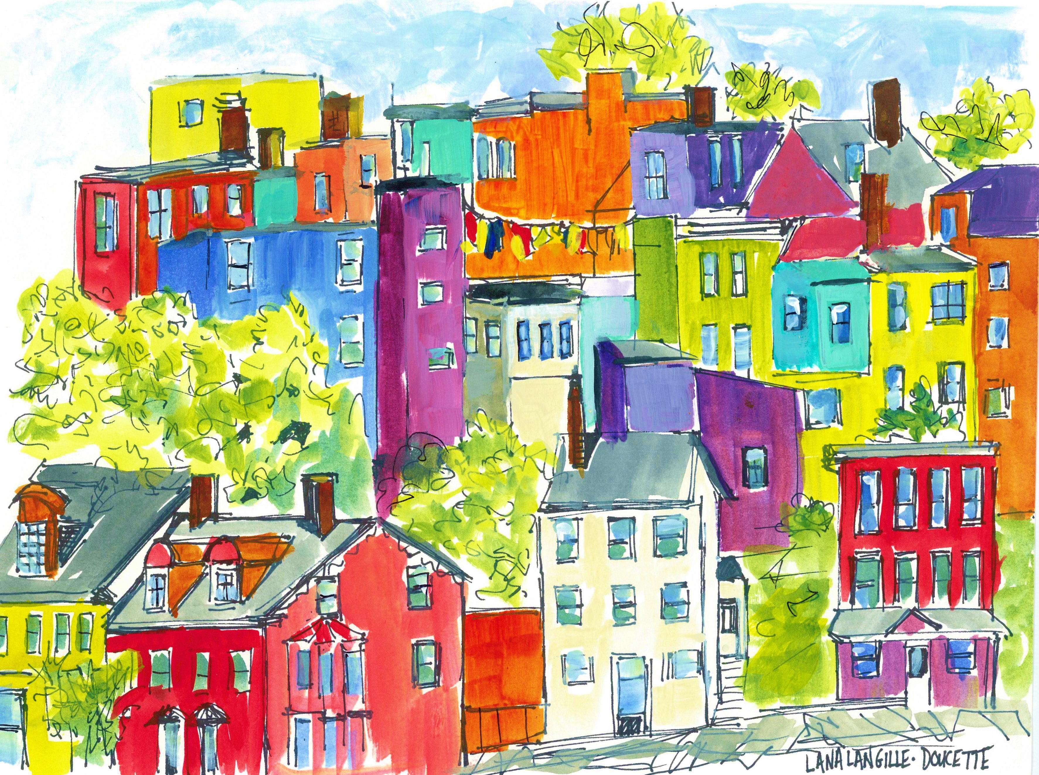 Pen + Ink Garden Street